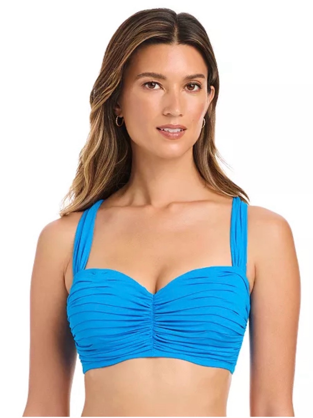 Bleu Rod Beattie Shirred Underwire D Cup Bikini Top